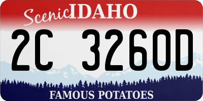 ID license plate 2C3260D