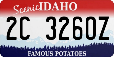 ID license plate 2C3260Z