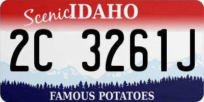 ID license plate 2C3261J