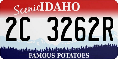 ID license plate 2C3262R