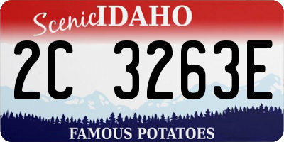 ID license plate 2C3263E