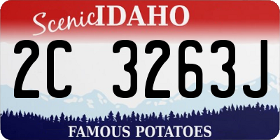ID license plate 2C3263J