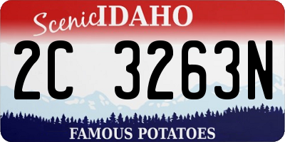 ID license plate 2C3263N