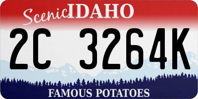 ID license plate 2C3264K