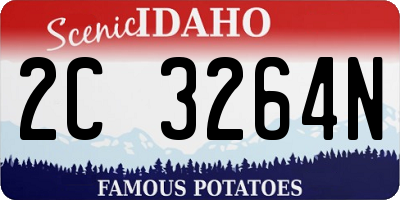 ID license plate 2C3264N