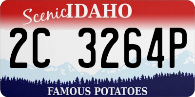 ID license plate 2C3264P