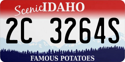 ID license plate 2C3264S