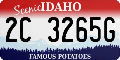 ID license plate 2C3265G