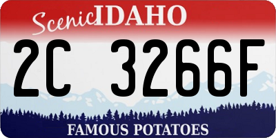 ID license plate 2C3266F