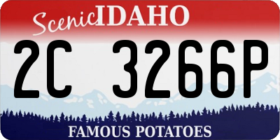 ID license plate 2C3266P