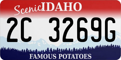 ID license plate 2C3269G