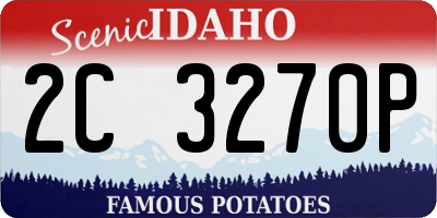 ID license plate 2C3270P
