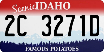 ID license plate 2C3271D