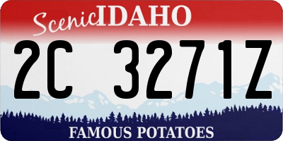 ID license plate 2C3271Z