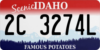 ID license plate 2C3274L