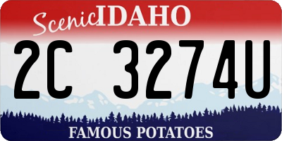 ID license plate 2C3274U