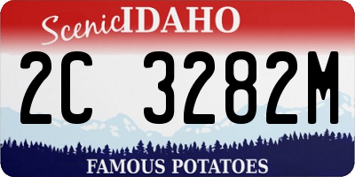 ID license plate 2C3282M