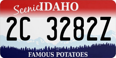ID license plate 2C3282Z