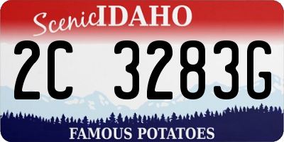ID license plate 2C3283G