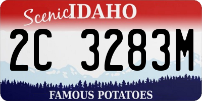 ID license plate 2C3283M