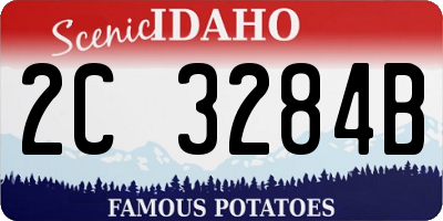 ID license plate 2C3284B