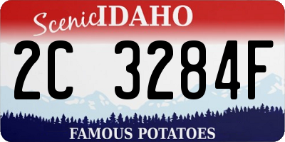 ID license plate 2C3284F