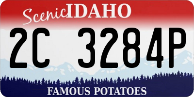 ID license plate 2C3284P