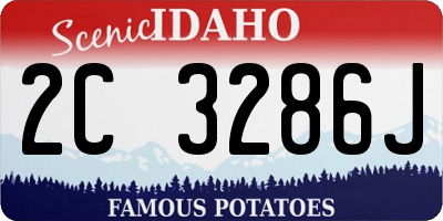 ID license plate 2C3286J