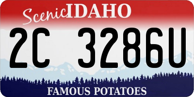 ID license plate 2C3286U