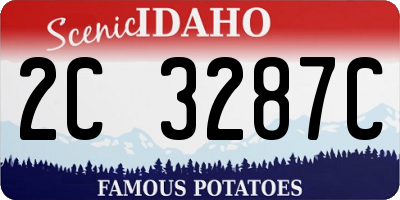 ID license plate 2C3287C