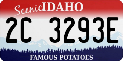 ID license plate 2C3293E