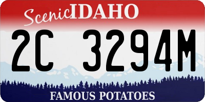 ID license plate 2C3294M