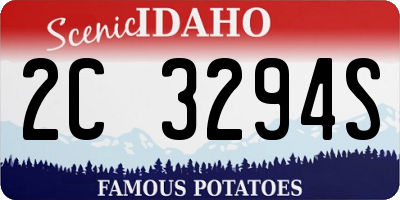 ID license plate 2C3294S