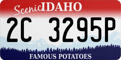 ID license plate 2C3295P