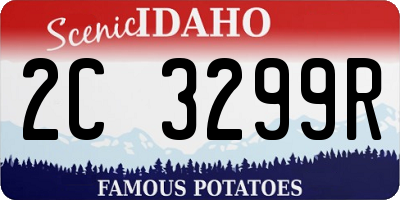 ID license plate 2C3299R