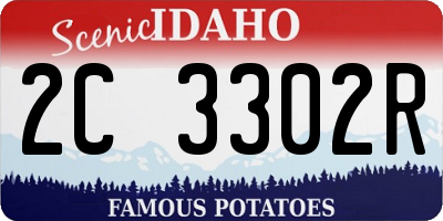 ID license plate 2C3302R