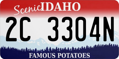 ID license plate 2C3304N