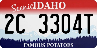 ID license plate 2C3304T