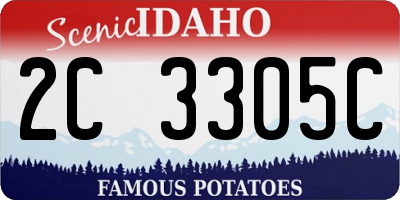 ID license plate 2C3305C