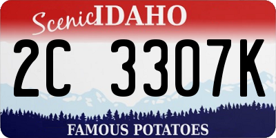 ID license plate 2C3307K