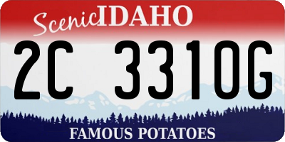 ID license plate 2C3310G