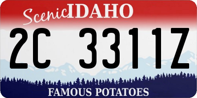 ID license plate 2C3311Z