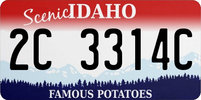 ID license plate 2C3314C
