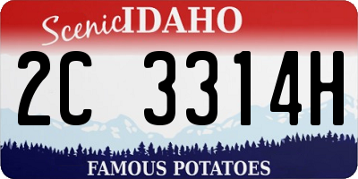 ID license plate 2C3314H