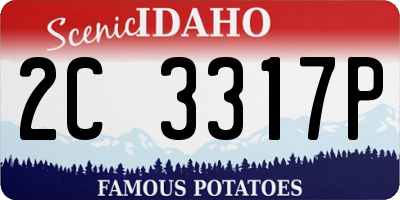 ID license plate 2C3317P