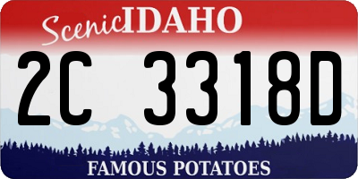 ID license plate 2C3318D