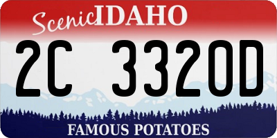 ID license plate 2C3320D