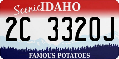 ID license plate 2C3320J