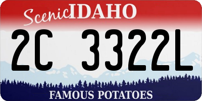 ID license plate 2C3322L