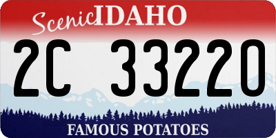 ID license plate 2C3322O